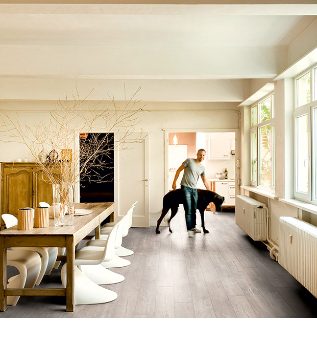 Patina oak light grey, planks