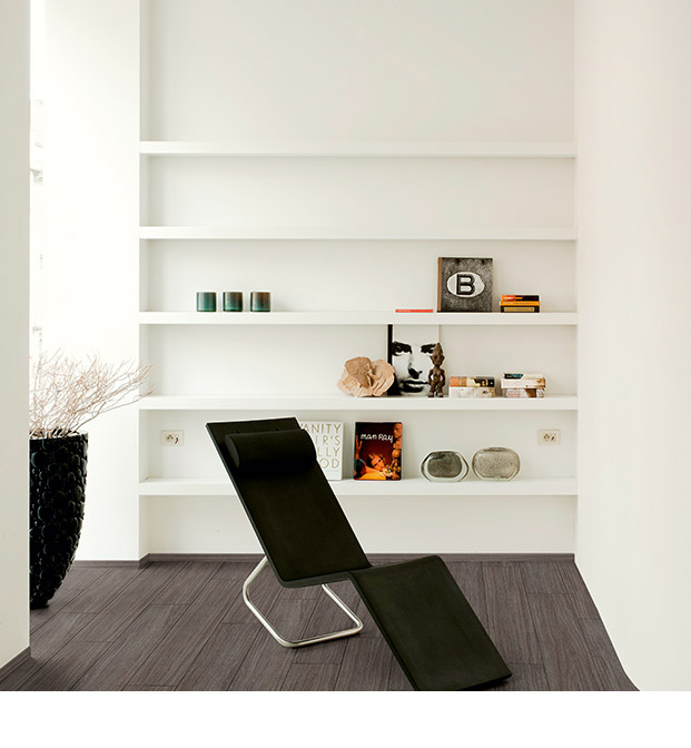 Cérusé oak dark grey brown, planks