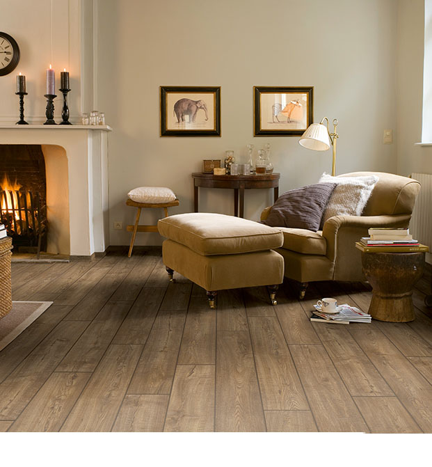 Scraped oak grey brown