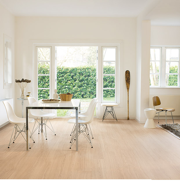 Oak white oiled, planks